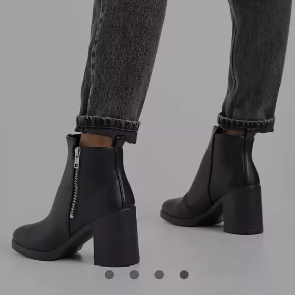 Topshop Square Toe Chelsea Boots Faux Leather  US10 - Picture 5 of 7